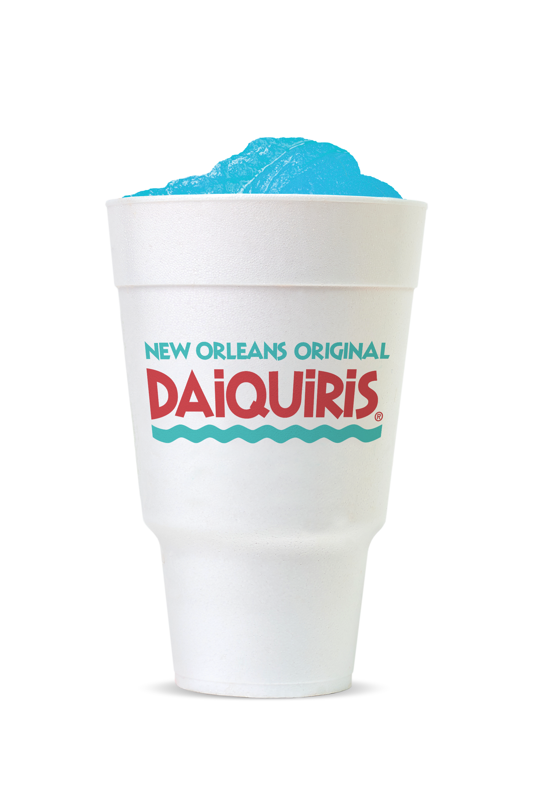 Blue daiquiri in large cup