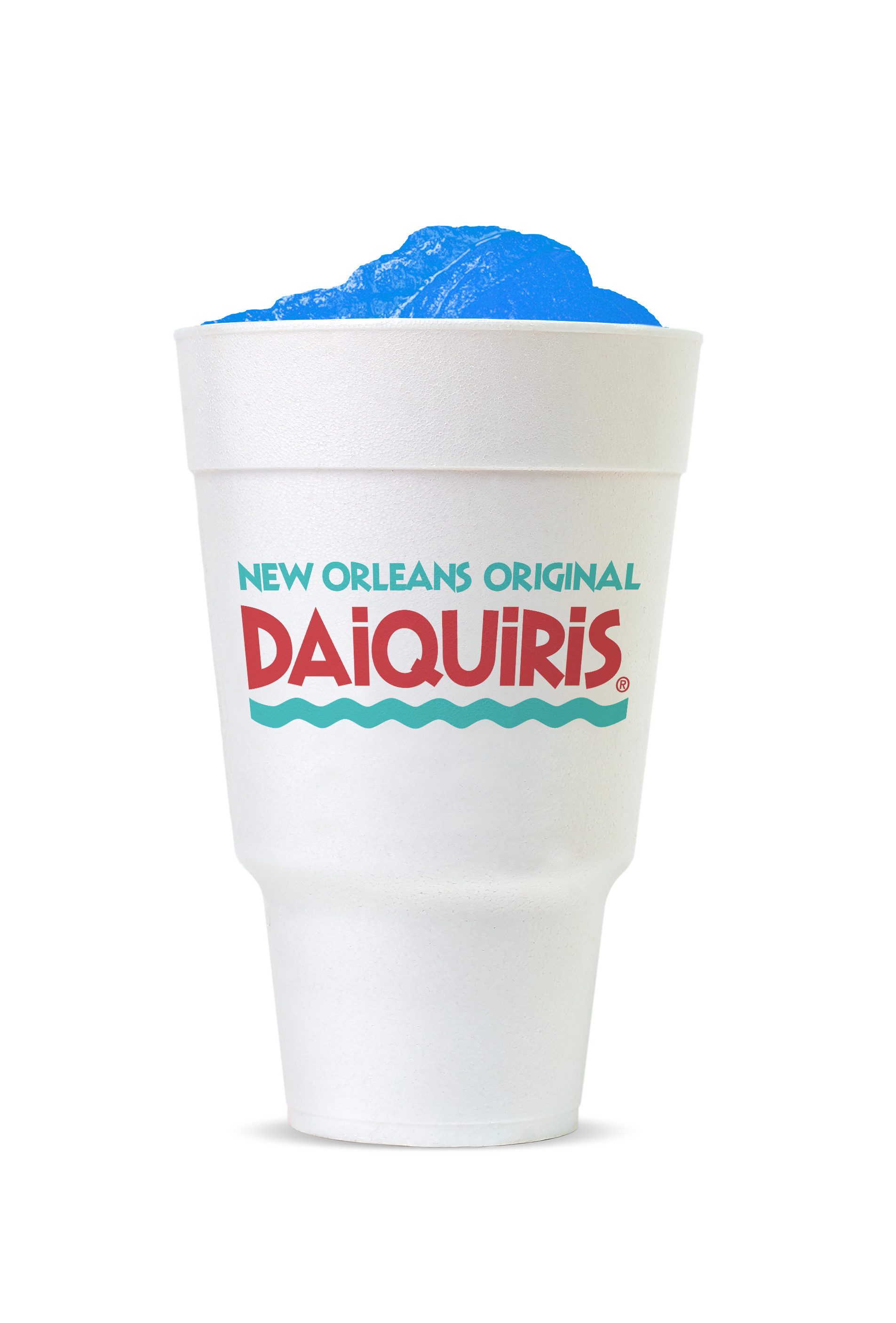Blue daiquiri in large cup