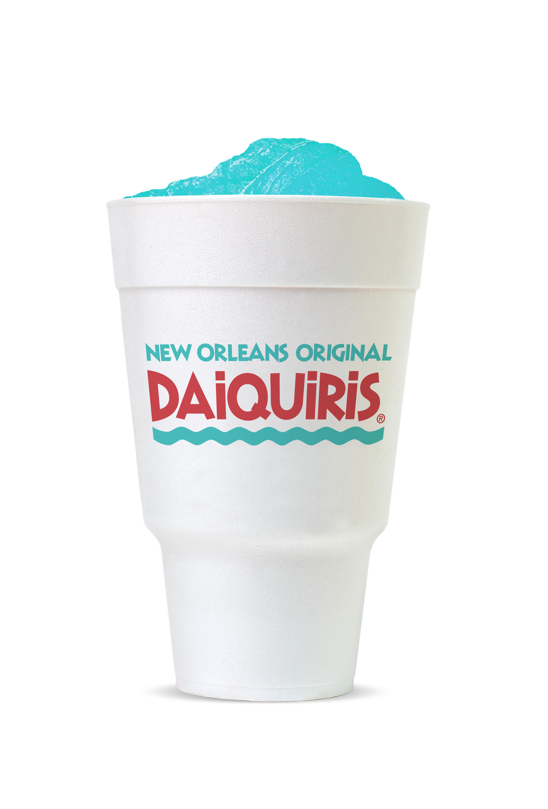 Blue daiquiri in large cup