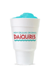 Blue daiquiri in large cup