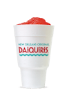 Red daiquiri in large cup