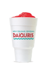 Red daiquiri in large cup
